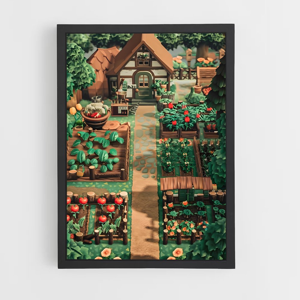 Poster Le Jardin de l'Amitié – affiche Animal Crossing (vue 2)
